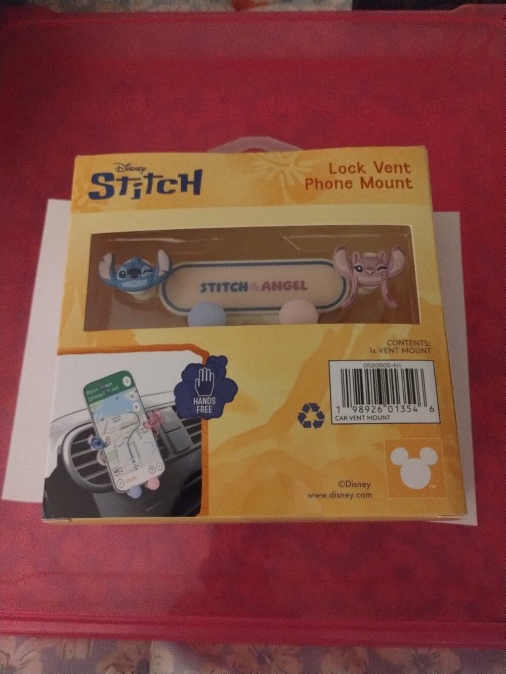Stitch & Angel car phone mount